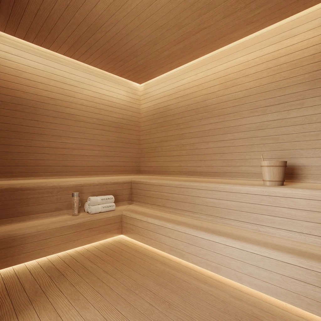 interior sauna at Viceroy Residences Fort Lauderdale